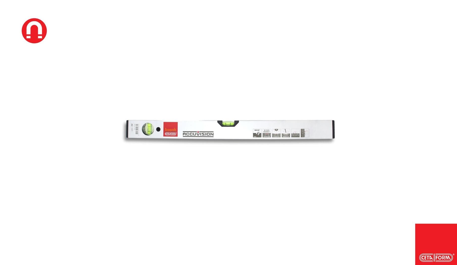 Ceta Form 60cm Pro Mıknatıslı Alüminyum Su Terazisi P21-060M