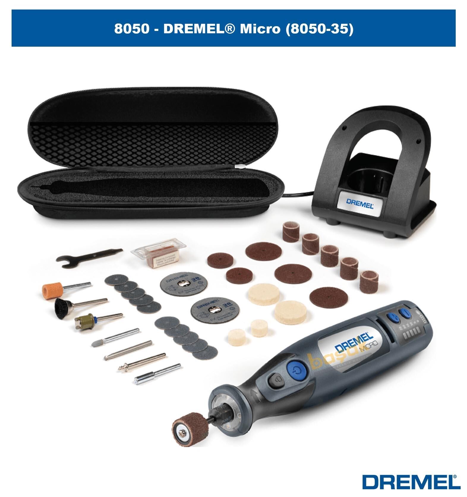DREMEL Micro 8050 35 Aksesuarlı Akülü El Motoru
