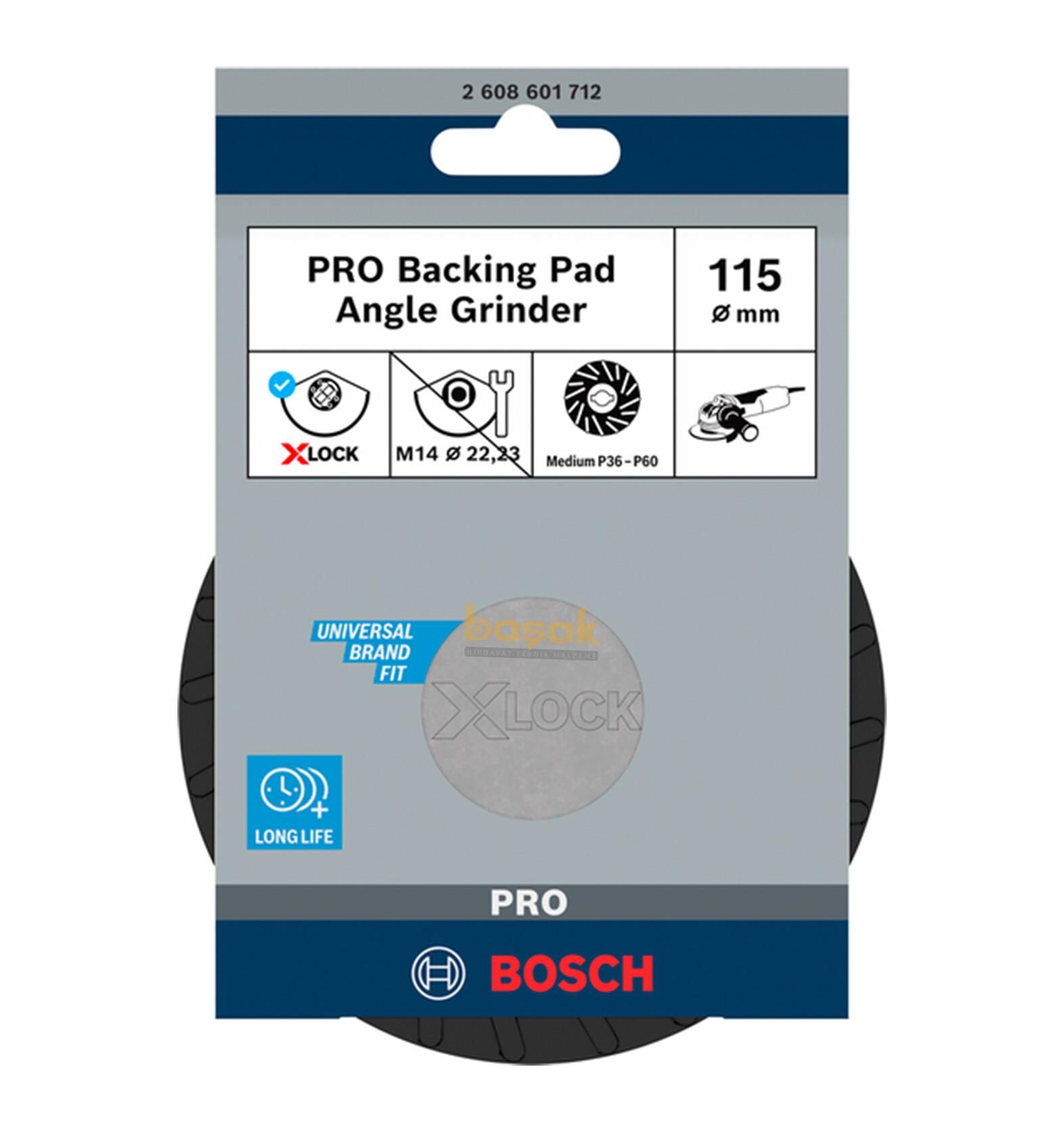 Bosch X-LOCK 115 mm Fiber Disk Orta Sert Zımpara Tabanı 2608601712