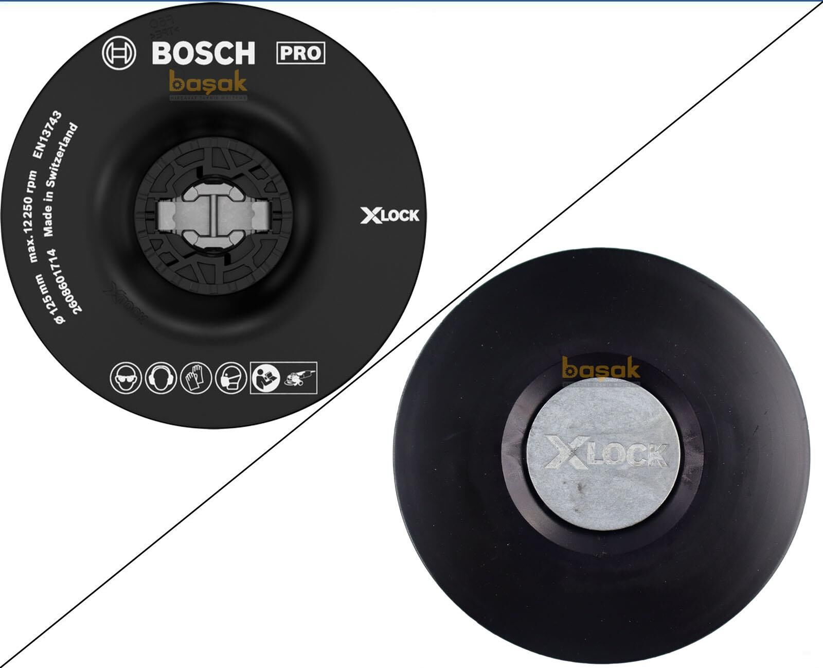 Bosch X-LOCK 125 mm Fiber Disk Yumuşak Zımpara Tabanı 2608601714