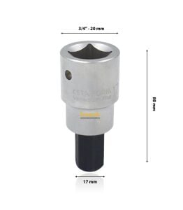 Ceta Form 17 mm 3/4”  Allen Uçlu Lokma C38S-H17