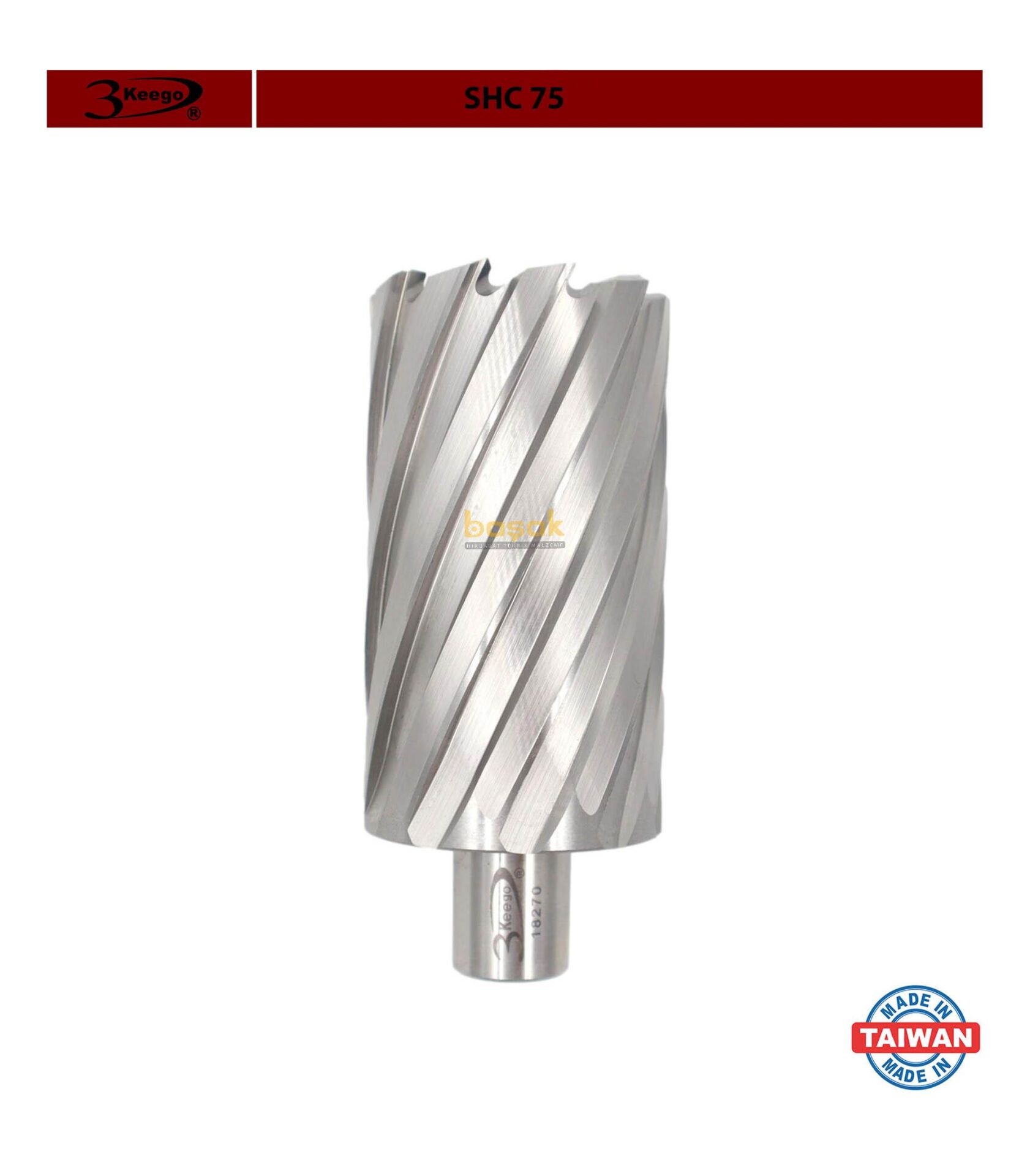 3Keego 47 x 75 mm HSS Uzun Manyetik Matkap Ucu SHC75