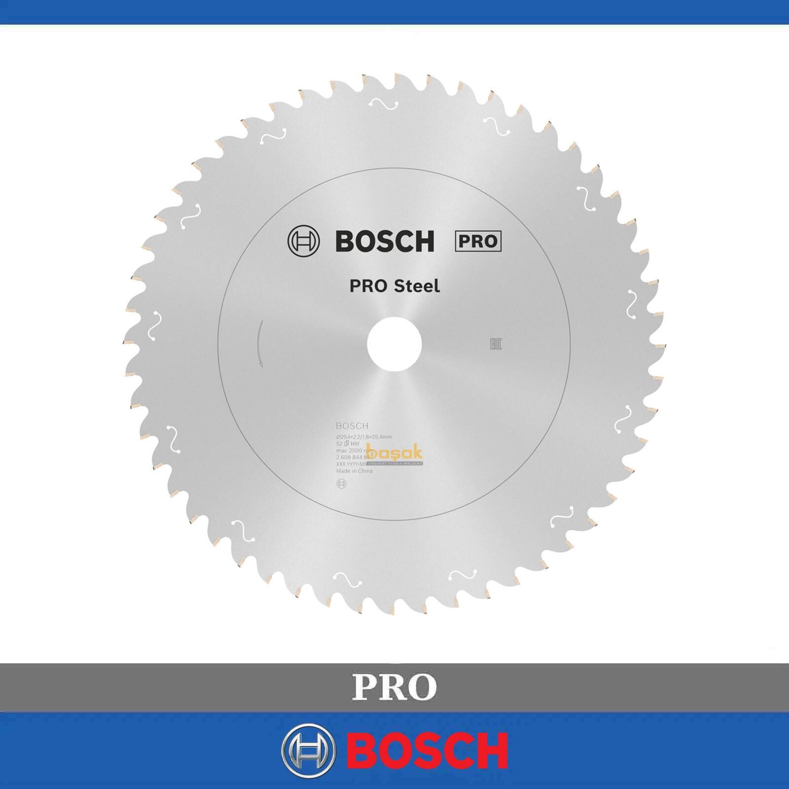 Bosch Pro 254x25.4 mm 52 Diş Metal Kesim Daire Testere 2608844867
