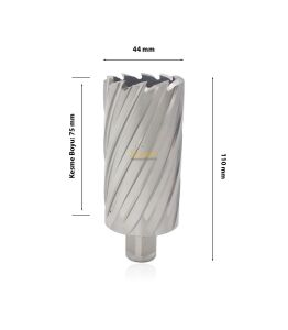 3Keego 44 x 75 mm HSS Uzun Manyetik Matkap Ucu SHC75