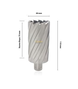 3Keego 44 x 75 mm HSS Uzun Manyetik Matkap Ucu SHC75