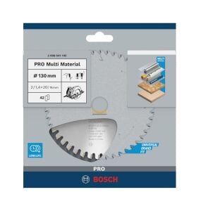 Bosch Pro 130x20 mm 42 Diş Farklı Malzemeler İçin Daire Testere 2608641195