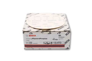 Bosch C450 125 mm Deliksiz 80 Kum Zımpara Kağıdı 50'li 2608621750