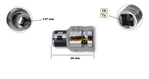 Ceta Form 1/4'' Bitsler için 3/8'' Lokma Adaptörü  Bt/8003